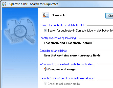 Duplicate Killer for Microsoft Outlook Screenshot 1