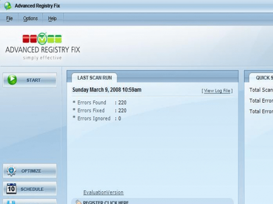 Advanced Registry Fix Screenshot 1