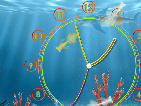Aquarium Clock ScreenSaver Screenshot 1