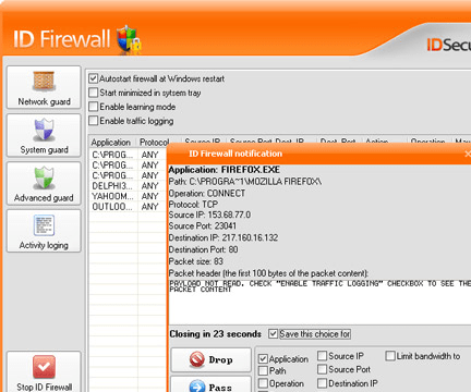 ID Firewall Screenshot 1