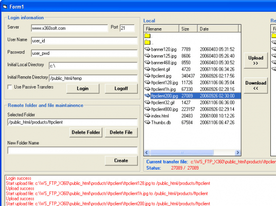 X360 Ftp ActiveX OCX Twice License Screenshot 1