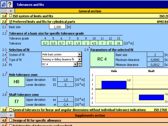 MITCalc - Tolerances Screenshot 1