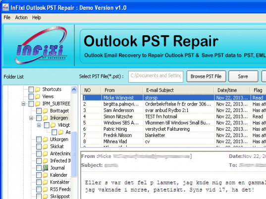 Outlook Repair Tool Screenshot 1
