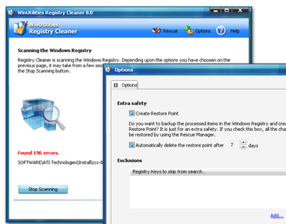 Windows 7 Registry Cleaner Screenshot 1