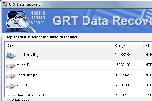 GRT FAT Data Recovery Screenshot 1