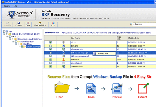 Windows Backup Repair Screenshot 1