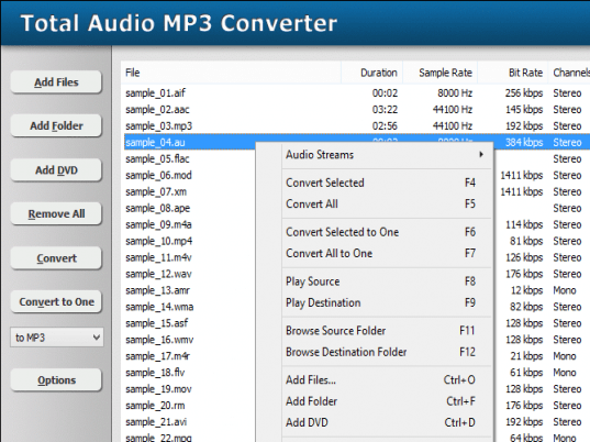 Total Audio MP3 Converter Screenshot 1