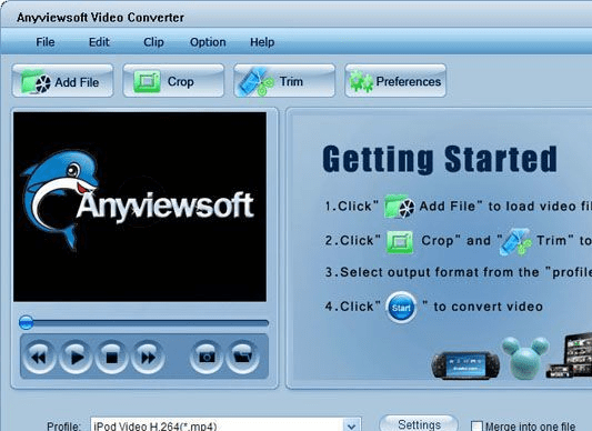 Anyviewsoft Video Converter Screenshot 1