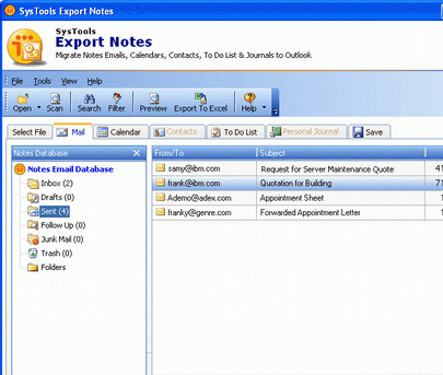 Get Lotus Notes in Outlook Screenshot 1