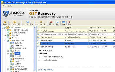 Extract Outlook OST File Screenshot 1