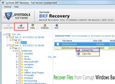 Advance Windows 7 Backup Recovery Screenshot 1