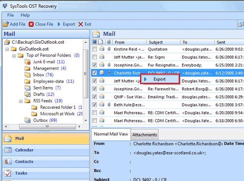 Migrate Folder from OST to PST Screenshot 1