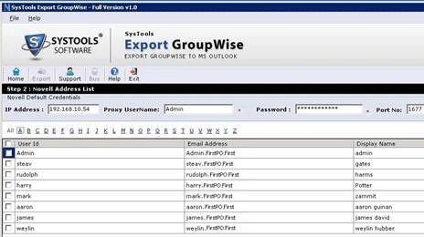 Move GroupWise to Outlook Screenshot 1