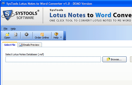 Lotus Notes to Microsoft Word 2003 Screenshot 1