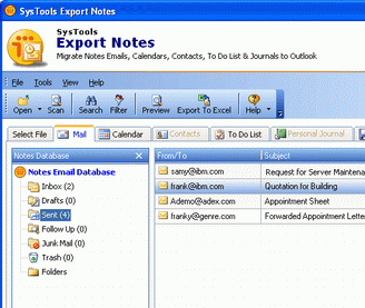 Free Lotus Notes Converter to Outlook Screenshot 1