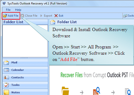 Outlook PST 2010 Repair Screenshot 1