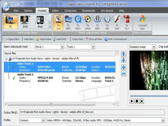 Axara Video Converter Pro Screenshot 1