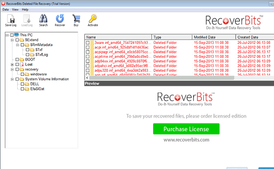 Deleted File Recovery Screenshot 1