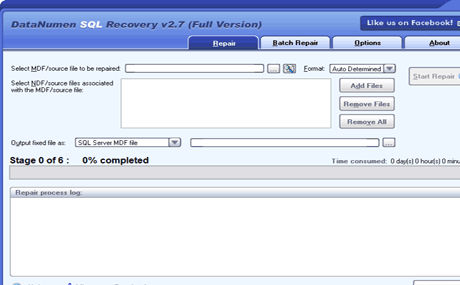 DataNumen SQL Recovery Screenshot 1