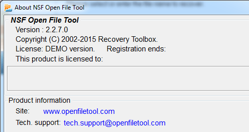 NSF Open File Tool Screenshot 1