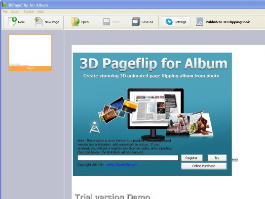 3DPageFlip for Album Screenshot 1