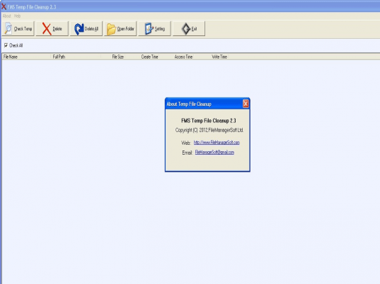 FMS Temp File Cleanup Screenshot 1