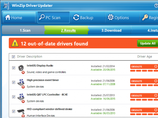 WinZip Driver Updater Screenshot 1