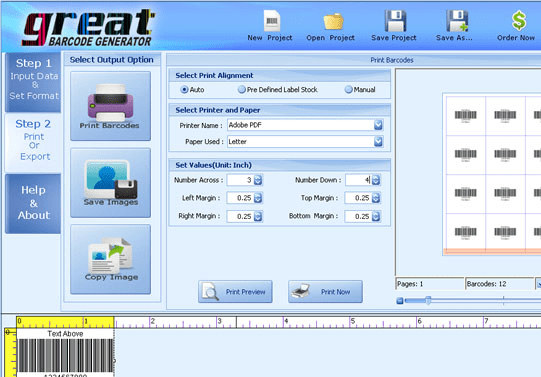 Barcode Label Printing Software Screenshot 1
