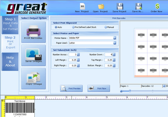EAN 128 Barcode Generator Screenshot 1