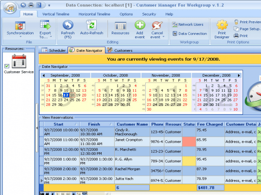 Customer Manager for Workgroup Screenshot 1