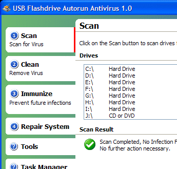 USB Flash Drive Autorun Antivirus Screenshot 1
