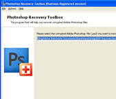 Photoshop Recovery Toolbox Screenshot 1