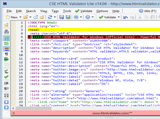 CSE HTML Validator Lite Screenshot 1