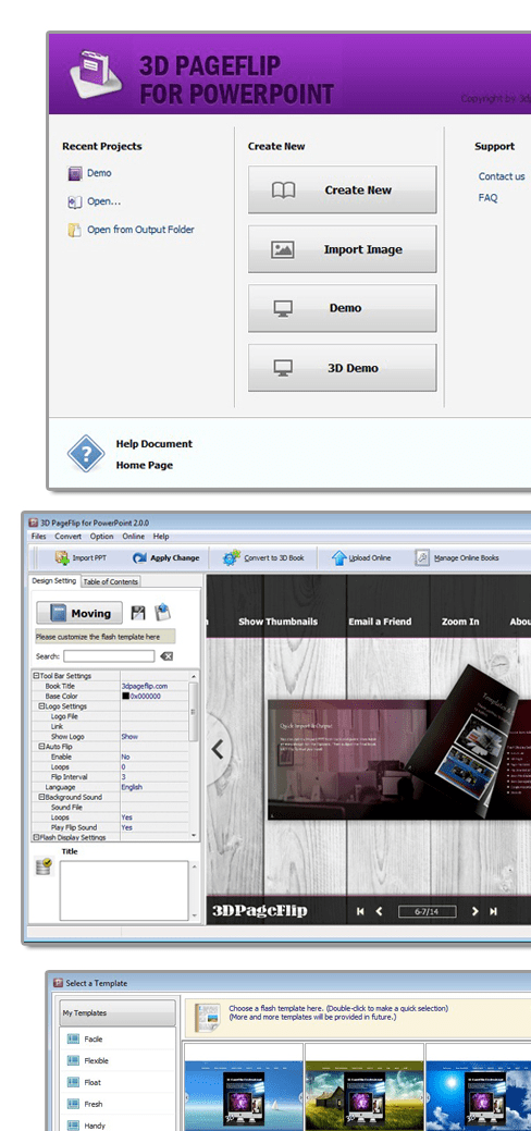 3DPageFlip for PowerPoint Screenshot 1