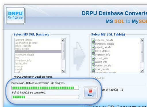 MSSQL Database Converter Screenshot 1