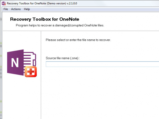 Recovery Toolbox for OneNote Screenshot 1
