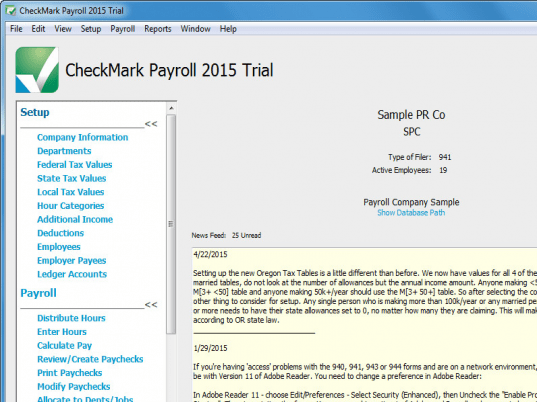 CheckMark Payroll Screenshot 1