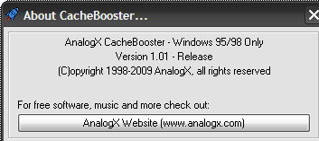 AnalogX CacheBooster Screenshot 1