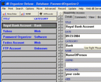 Password Organizer Deluxe Screenshot 1