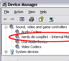 LoopBe1 - virtual MIDI LoopBack driver Screenshot 1