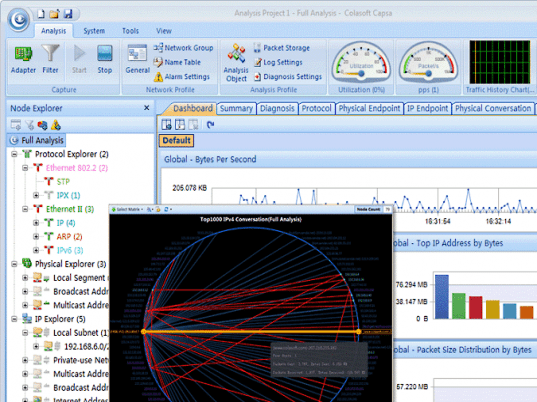 Colasoft Capsa is a network monitor and analyzer Screenshot 1
