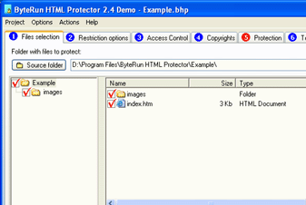 ByteRun HTML Protector Screenshot 1