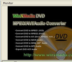 WinXMedia DVD MPEG/AVI/Audio Converter Screenshot 1