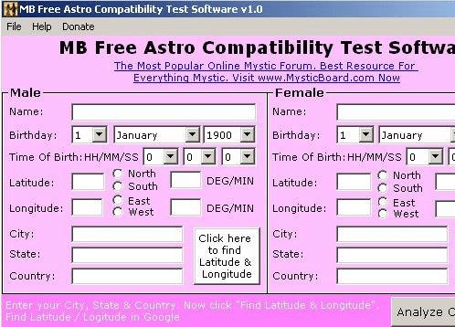 MB Free Astro Compatibility Test Software Screenshot 1