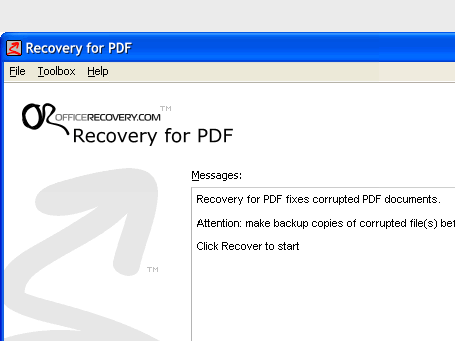 PDFRecovery Screenshot 1
