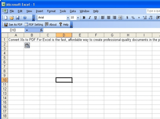 Convert XLS to PDF For Excel Screenshot 1