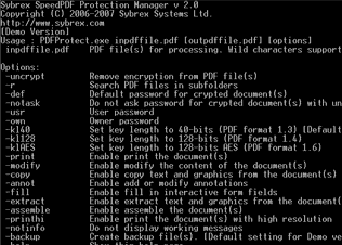 Sybrex SpeedPDF Protection Manager Console for Linux x86 Screenshot 1