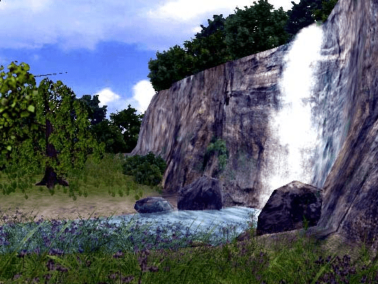 3D Vivid Waterfall Screensaver Screenshot 1