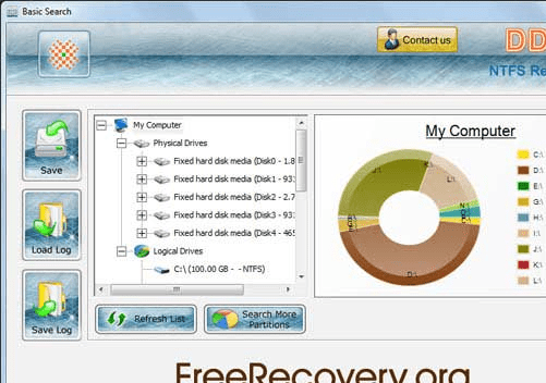 NTFS Recovery Software Screenshot 1