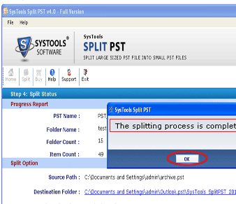PST File Splitter Screenshot 1